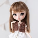 Image 1 of Gilet "quinoa" marron foncé - Pullip