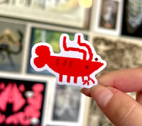 Pixel Shrimp Vinyl Sticker