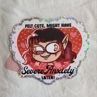 SEVERE ANXIETY Glitter Vinyl Sticker