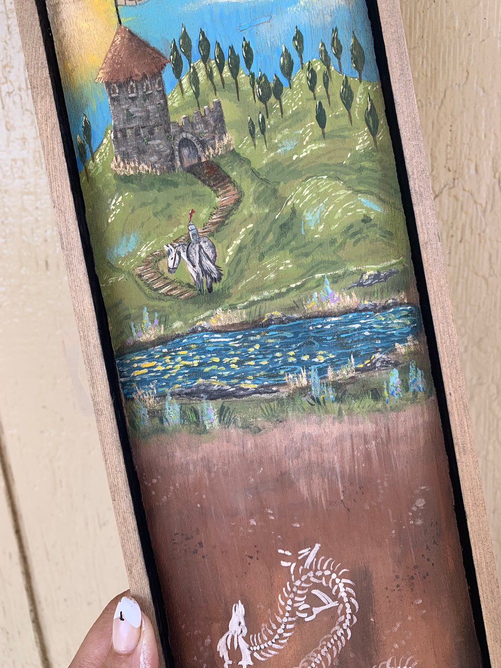 The lone knight acrylic on wood