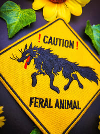 Image 3 of Caution Feral Animal Patch