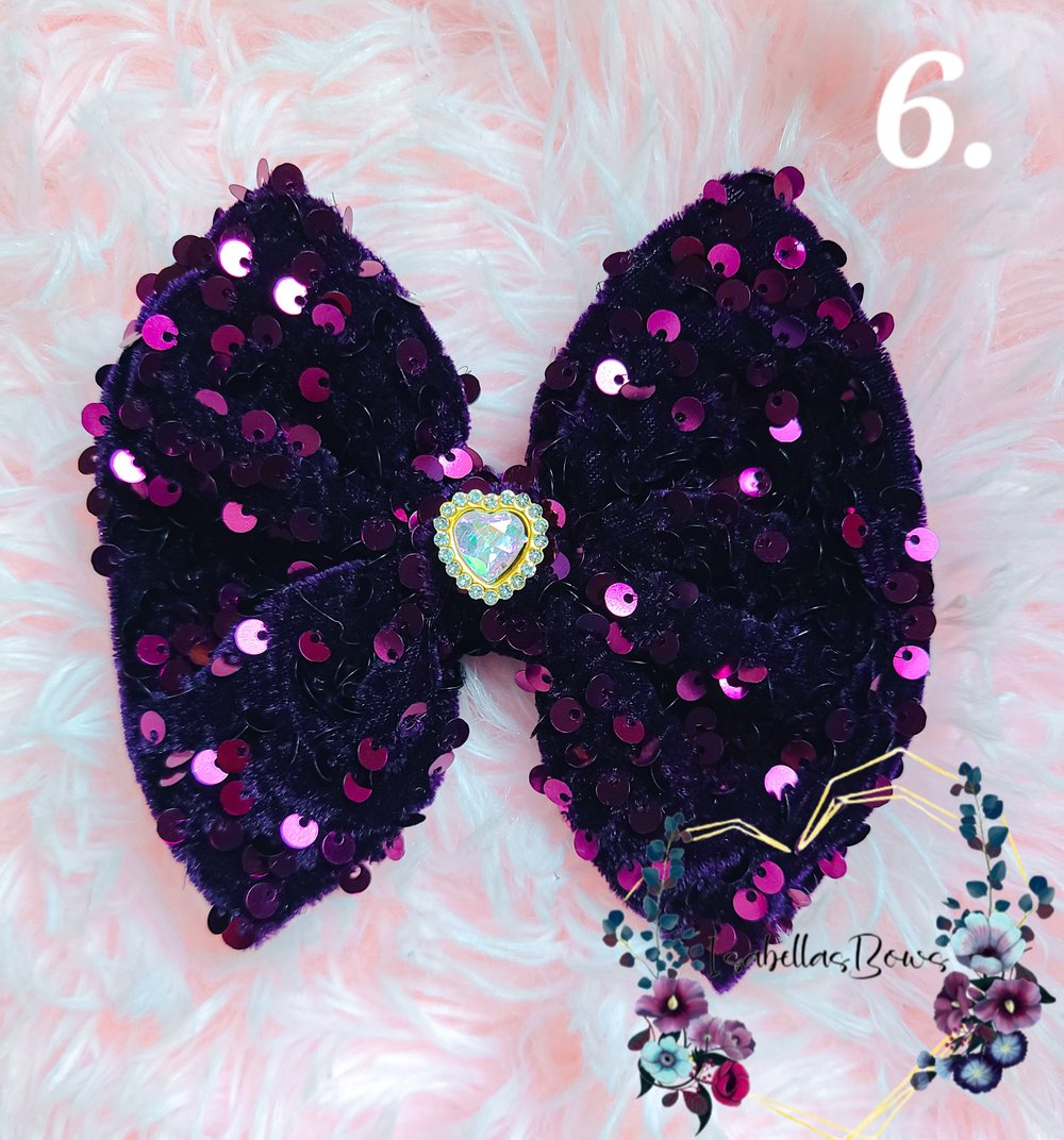 Image of DARK PURPLE BIRTHDAY BOWS
