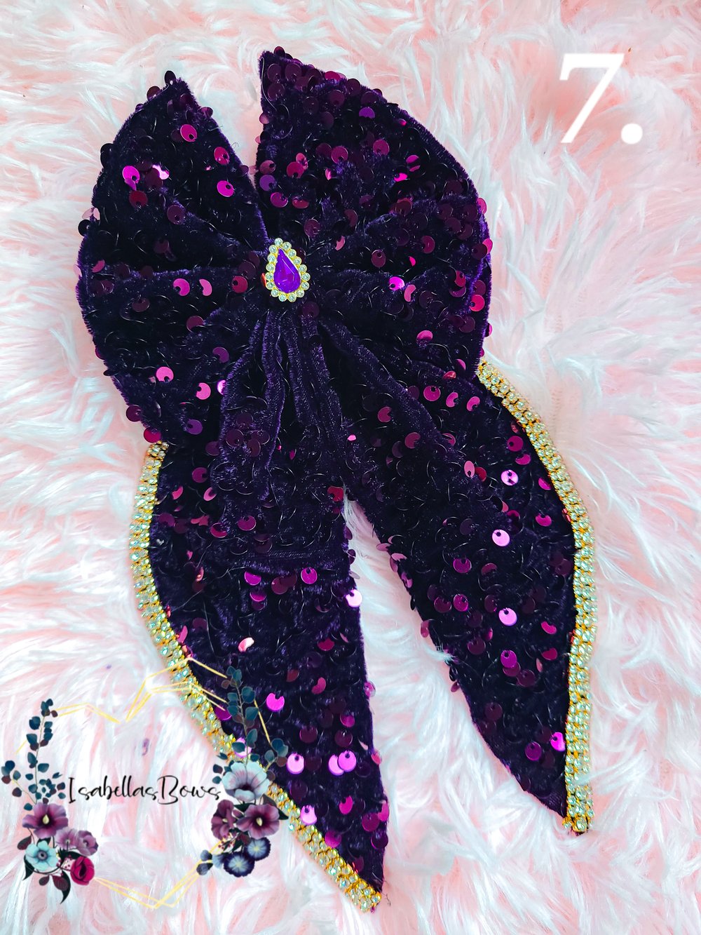 Image of DARK PURPLE BIRTHDAY BOWS
