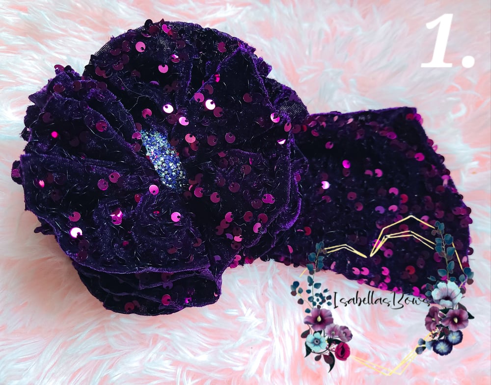 Image of DARK PURPLE BIRTHDAY BOWS