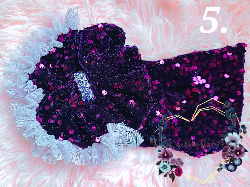 Image of DARK PURPLE BIRTHDAY BOWS