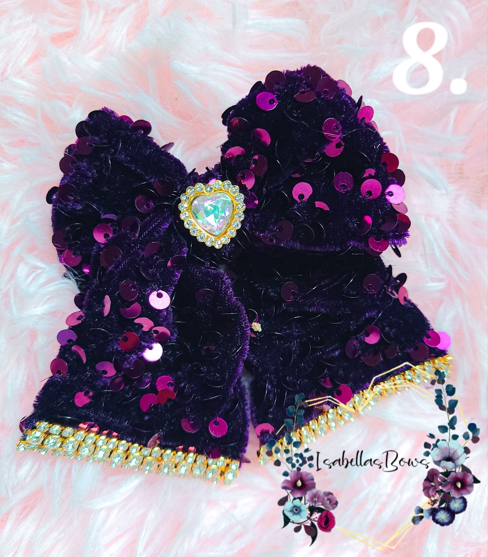 Image of DARK PURPLE BIRTHDAY BOWS