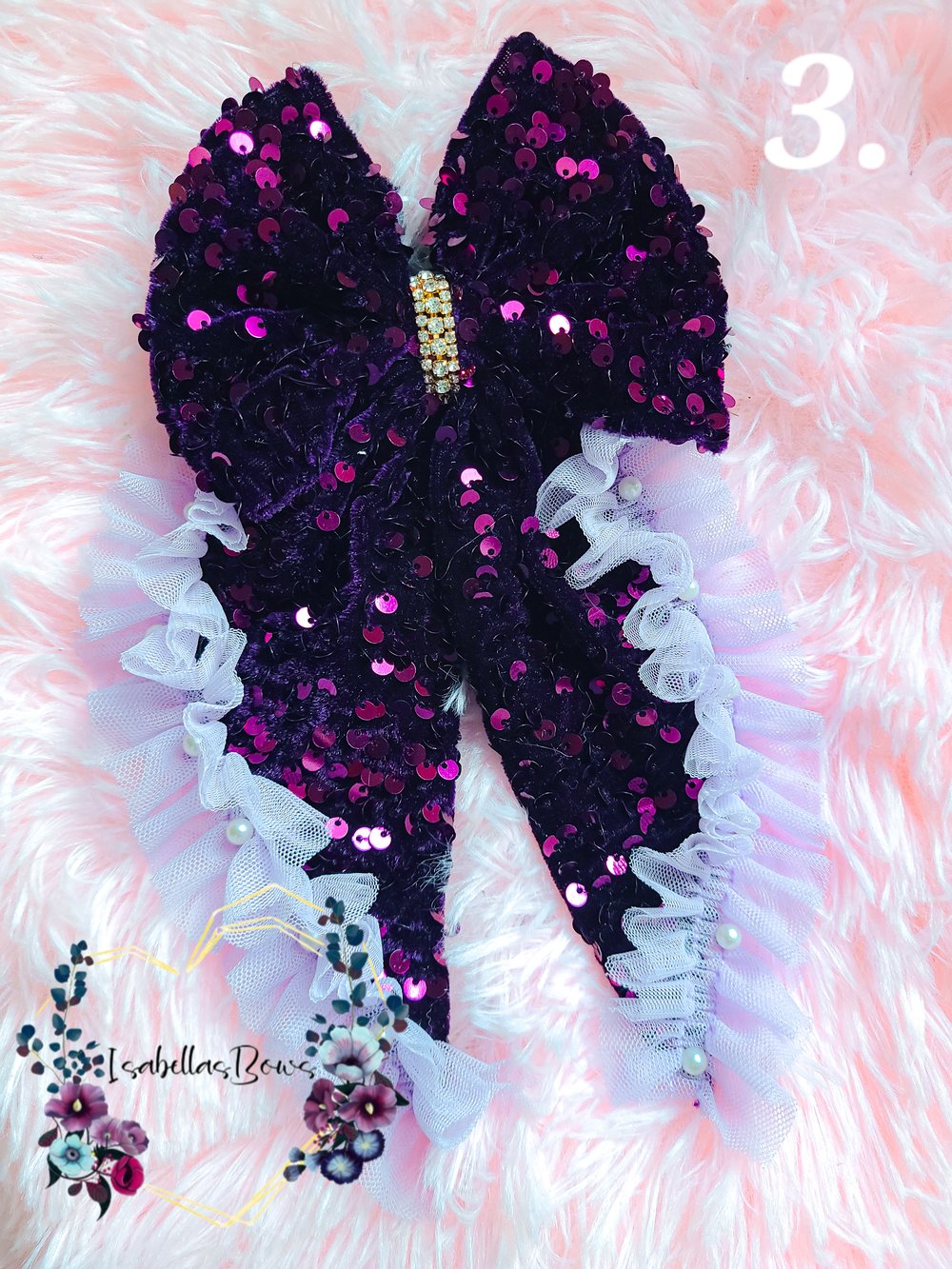 Image of DARK PURPLE BIRTHDAY BOWS