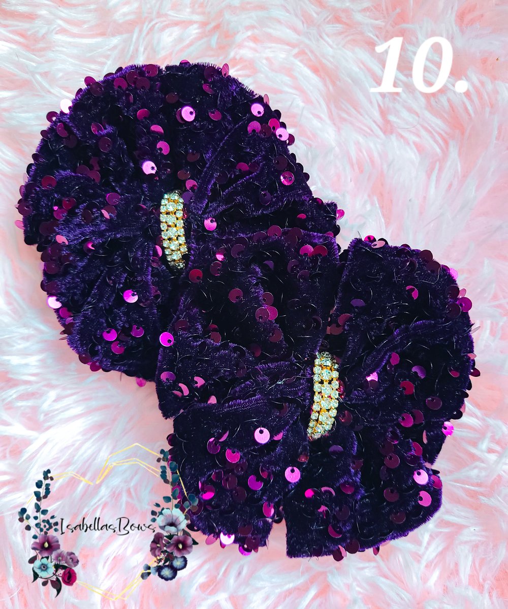 Image of DARK PURPLE BIRTHDAY BOWS