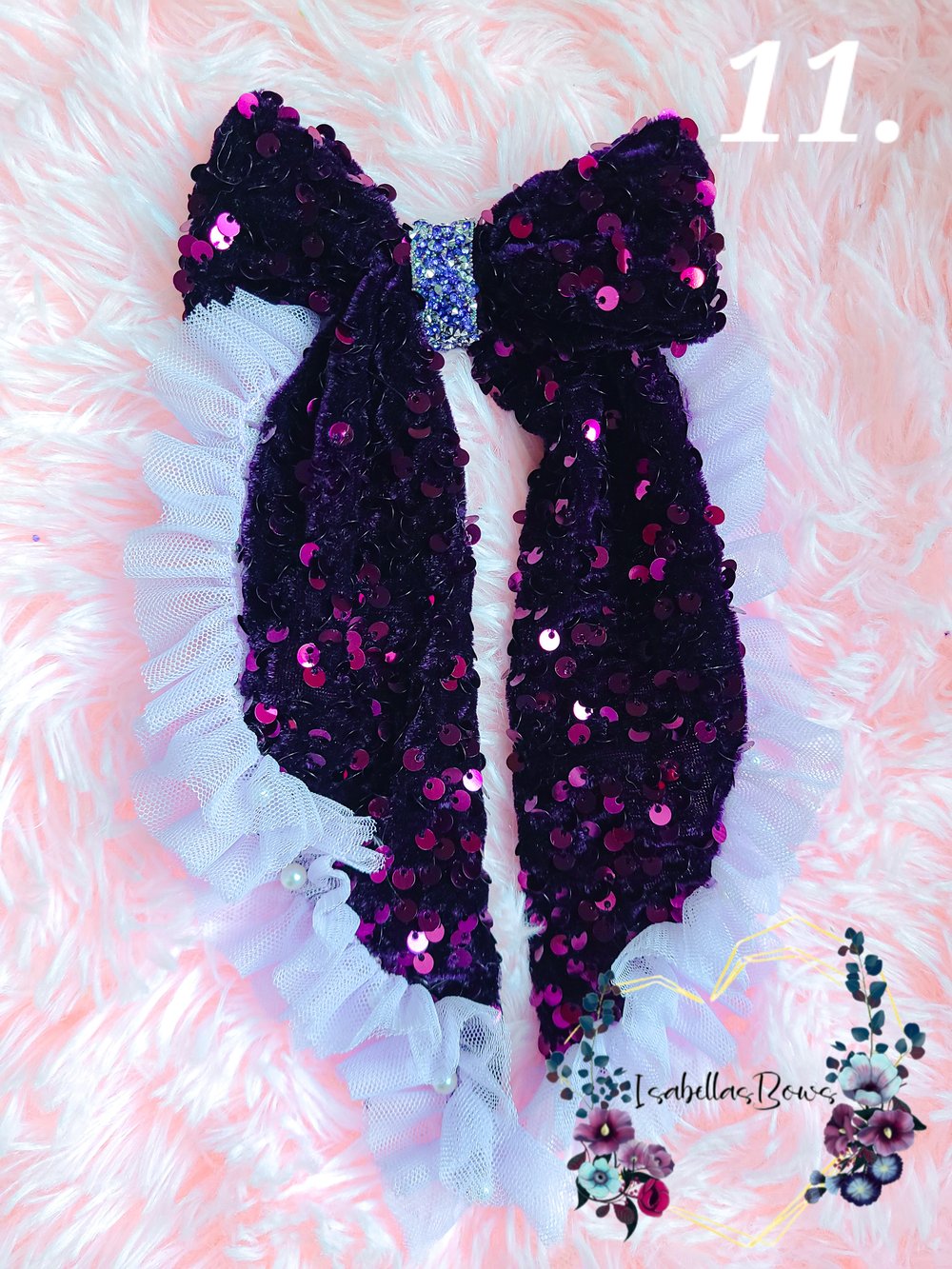 Image of DARK PURPLE BIRTHDAY BOWS