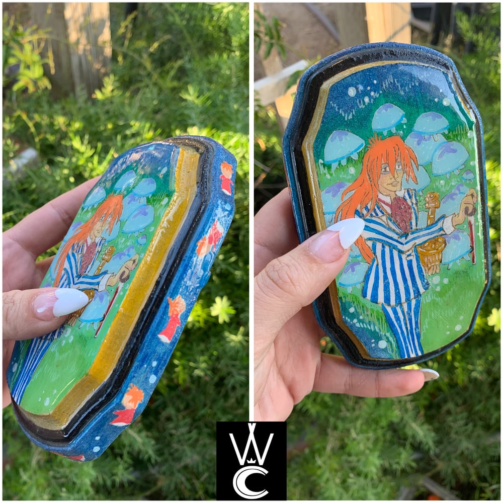 Pops acrylic painting and resin on wood