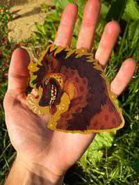 Image 2 of Grinning Hyena - Recycled Paper Sticker