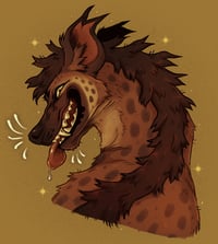 Image 4 of Grinning Hyena - Recycled Paper Sticker