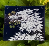 Image 1 of Dandelion Doggy Sticker (Glitter Flowers!)