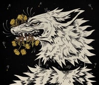 Image 4 of Dandelion Doggy Sticker (Glitter Flowers!)
