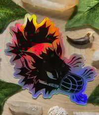 Image 1 of HOLO Muzzled Wolf Sticker