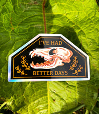 Image 1 of HOLO Border - I’ve Had Better Days Sticker