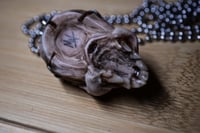 Image 10 of Third Eye Skull pendant, stainless chain , moon stone eye, OOAK one of a kind 