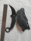 Karambit with Kydex Sheath Fixed Knife Stainless Steel Ergonomic G10 Handle Thermoplastic