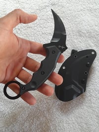 Image 3 of Karambit with Kydex Sheath Fixed Knife Stainless Steel Ergonomic G10 Handle Thermoplastic