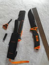 Bushcraft Outdoor Survival Fixed Blade Knife Compass Flint Flashlight Rope Cutter Camping