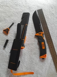 Image 4 of Bushcraft Outdoor Survival Fixed Blade Knife Compass Flint Flashlight Rope Cutter Camping