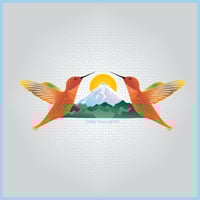 Image 2 of Tee Shirt Organic Cotton - Hummingbird Sunrise