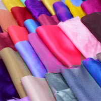Image 1 of Silky Satin Fabric Offcuts Mixed Colours