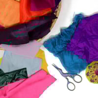 Image 5 of Silky Satin Fabric Offcuts Mixed Colours