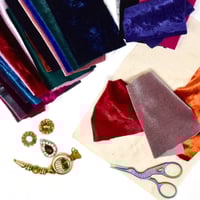 Image 5 of Small Velvet Offcuts Mixed Colours 