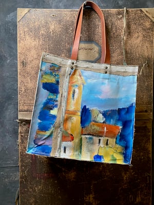 Image of one of a kind painting bag - Castelsardo