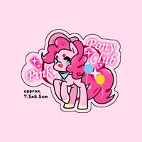 Pinkie Pony Club Sticker