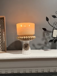 beaded candle holder
