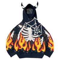 Image 2 of Burning spiderweb skeleton ( L )