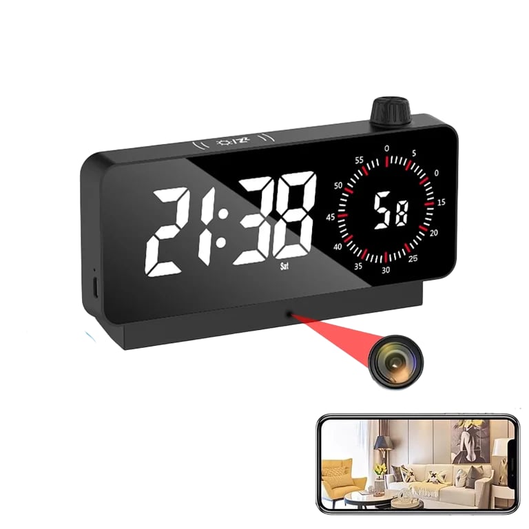 MSL 4K HD Wireless Mini Clock Camera - Hidden Spy Camera with Motion Detection & Night Vision