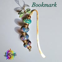 Dragon fly bead bookmark