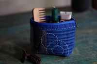 Image 1 of Slow Stitching Fabric Makeup Bag, Cosmetics Bag, Zipper Pouch, Fabric Basket