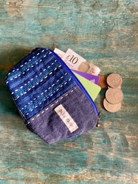 Image 3 of Slow Stitching Small Fabric Coin Purse, Card Pouch