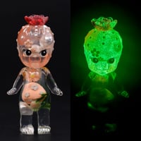Image 2 of Glow in the Dark Peach Mushroom Cactus Double Cast Resin Figure - Garden Series