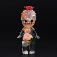 Image 1 of Glow in the Dark Peach Mushroom Cactus Double Cast Resin Figure - Garden Series