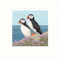 Image 2 of HAND DRAWN PUFFIN SIGNED PRINT