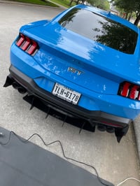 Image 6 of 2024+ Ford  Mustang GT HDPE Rear  Diffuser V3 and  EcoBoost Quad  Active Exhaust