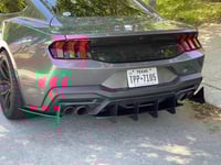 Image 7 of 2024+ Ford  Mustang GT HDPE Rear  Diffuser V3 and  EcoBoost Quad  Active Exhaust