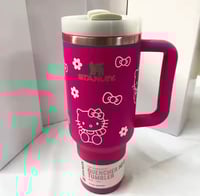Image 3 of Hello Kitty X Stanley™️ “Fuchsia Bow” | 40 Oz. FlowState Quencher