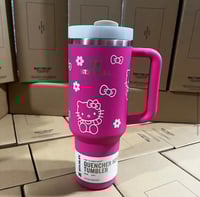 Image 2 of Hello Kitty X Stanley™️ “Fuchsia Bow” | 40 Oz. FlowState Quencher