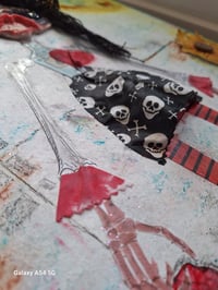Image 8 of Handmade Doll abstract Collage with mix media. Original hand painted. Haunted doll. Gothic doll. 