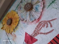 Image 12 of Handmade Doll abstract Collage with mix media. Original hand painted. Haunted doll. Gothic doll. 