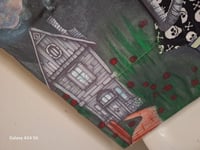 Image 8 of Chasing Balloons motivational art doll mixed media ooak canvas. Gothic, haunted art doll handmade.