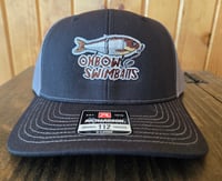 Embroidered Oxbow Hat - Richardson Snapback 112 XL Black/grey