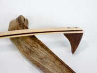 Image 1 of Handcrafted Mini Wooden Backscratcher made of Tiger Maple and accented with Walnut, Unique Gift