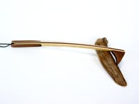 Image 4 of Handcrafted Mini Wooden Backscratcher made of Tiger Maple and accented with Walnut, Unique Gift